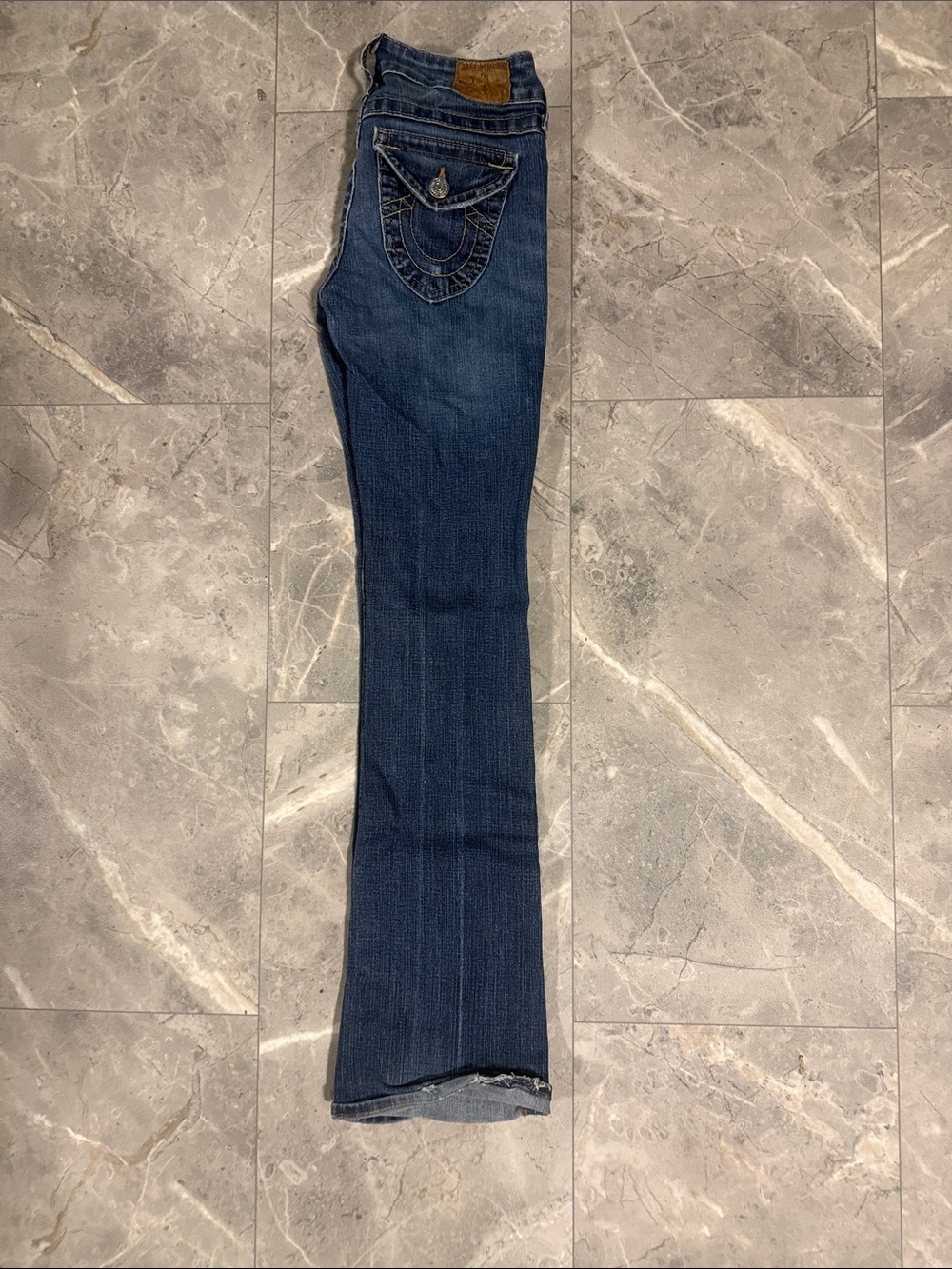 True Religion Women's Dark Indigo Flare Jeans